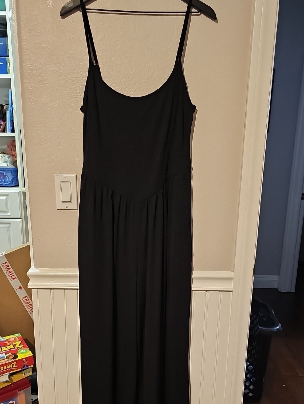 Blakely 1X Cooper Ribbed Black Spaghetti Strap Romper NWOT